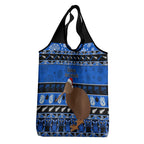New Zealand Christmas Grocery Bag Aotearoa Kiwi Meri Kirihimete Blue Version