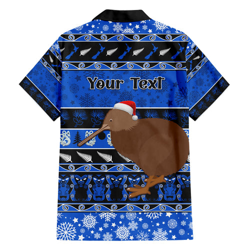 personalised-new-zealand-christmas-hawaiian-shirt-aotearoa-kiwi-meri-kirihimete-blue-version