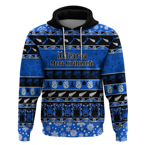 personalised-new-zealand-christmas-hoodie-aotearoa-kiwi-meri-kirihimete-blue-version