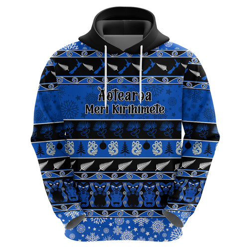 personalised-new-zealand-christmas-hoodie-aotearoa-kiwi-meri-kirihimete-blue-version
