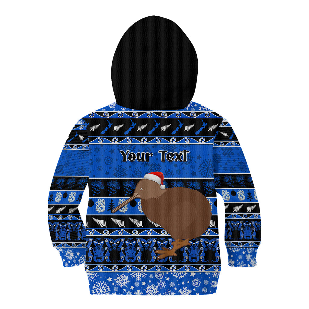 personalised-new-zealand-christmas-kid-hoodie-aotearoa-kiwi-meri-kirihimete-blue-version