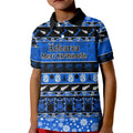 personalised-new-zealand-christmas-kid-polo-shirt-aotearoa-kiwi-meri-kirihimete-blue-version