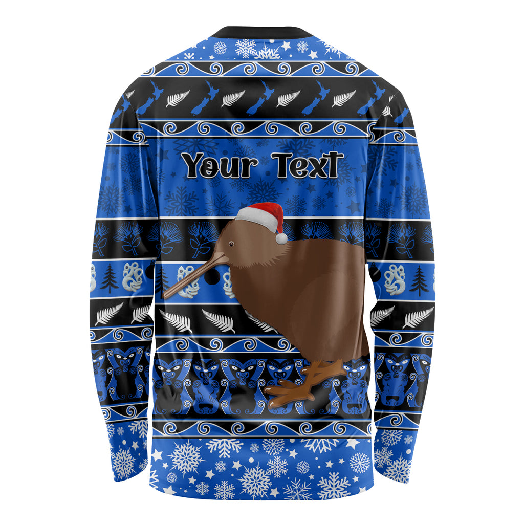personalised-new-zealand-christmas-long-sleeve-shirt-aotearoa-kiwi-meri-kirihimete-blue-version