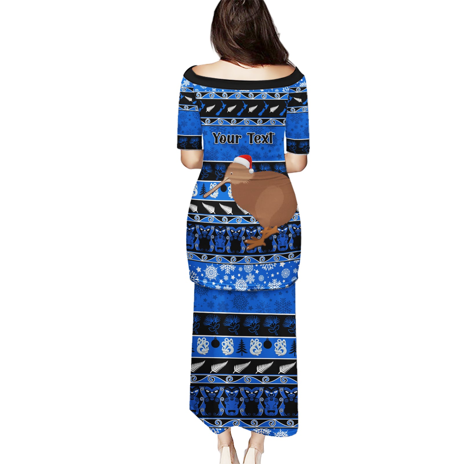 personalised-new-zealand-christmas-puletasi-aotearoa-kiwi-meri-kirihimete-blue-version