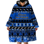 personalised-new-zealand-christmas-wearable-blanket-hoodie-aotearoa-kiwi-meri-kirihimete-blue-version