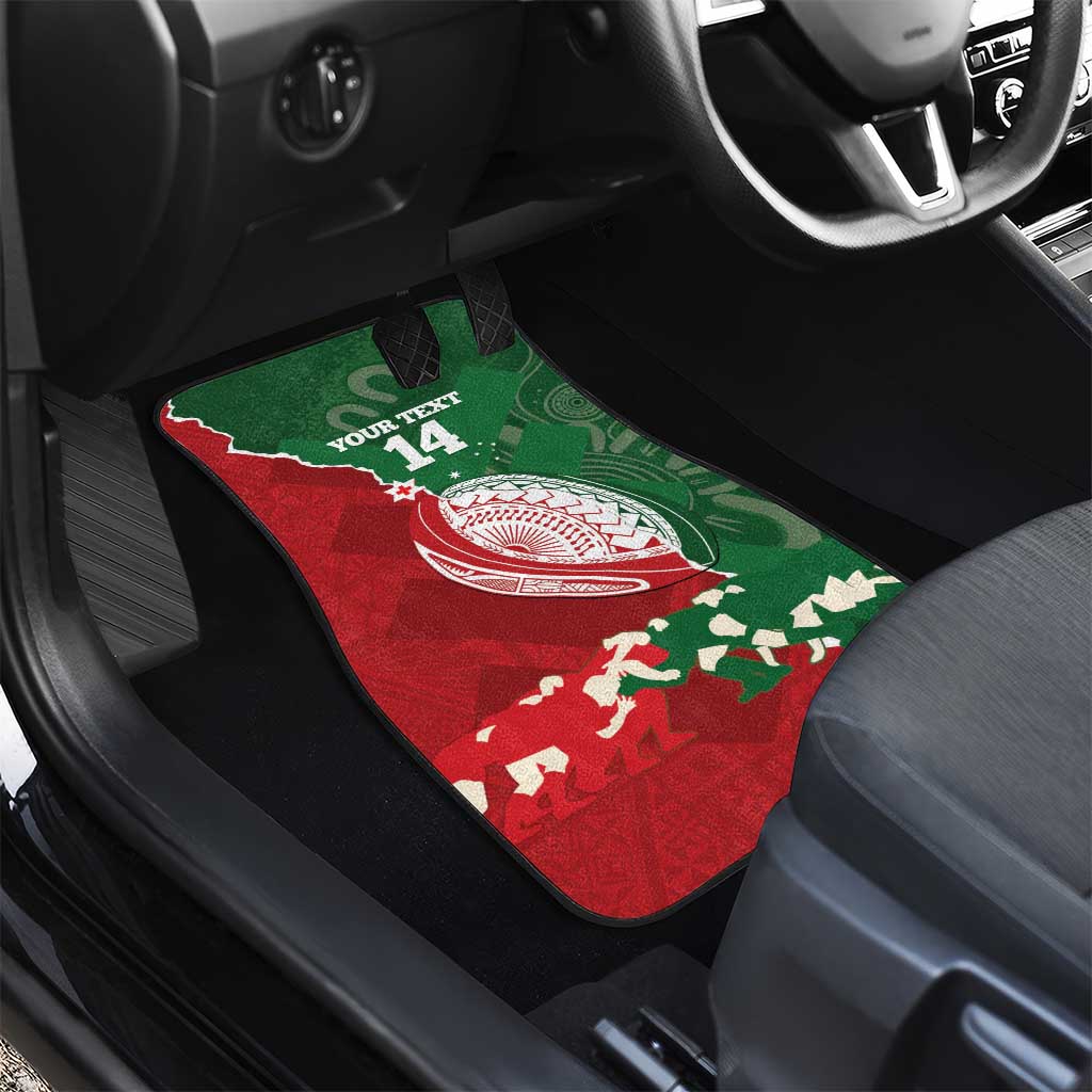 Custom Tonga And Australia Rugby Car Mats Mate Maa Tongan Ngatu Mix Kangaroos Aboriginal