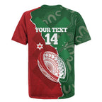 Custom Tonga And Australia Rugby Rugby Jersey Mate Maa Tongan Ngatu Mix Kangaroos Aboriginal