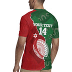 Custom Tonga And Australia Rugby Rugby Jersey Mate Maa Tongan Ngatu Mix Kangaroos Aboriginal