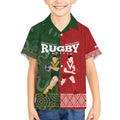 Custom Mate Maa Tonga And Kangaroo Australia Kid Hawaiian Shirt Tongan Kupesi Mix Aboriginal Art