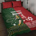 Custom Mate Maa Tonga And Kangaroo Australia Quilt Bed Set Tongan Kupesi Mix Aboriginal Art