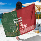 Custom Mate Maa Tonga And Kangaroo Australia Sarong Tongan Kupesi Mix Aboriginal Art