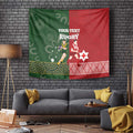 Custom Mate Maa Tonga And Kangaroo Australia Tapestry Tongan Kupesi Mix Aboriginal Art
