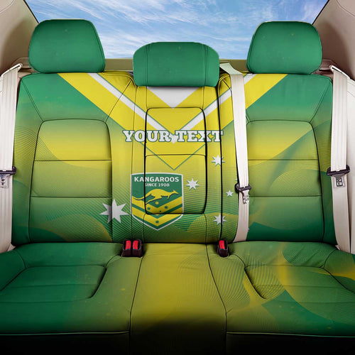 Custom Australia Rugby Back Car Seat Cover 2024 Kangaroos - Gradient Sporty Style