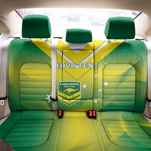 Custom Australia Rugby Back Car Seat Cover 2024 Kangaroos - Gradient Sporty Style
