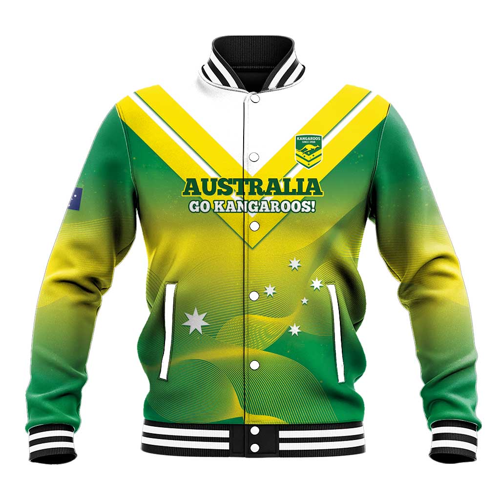 Custom Australia Rugby Baseball Jacket 2024 Kangaroos - Gradient Sporty Style