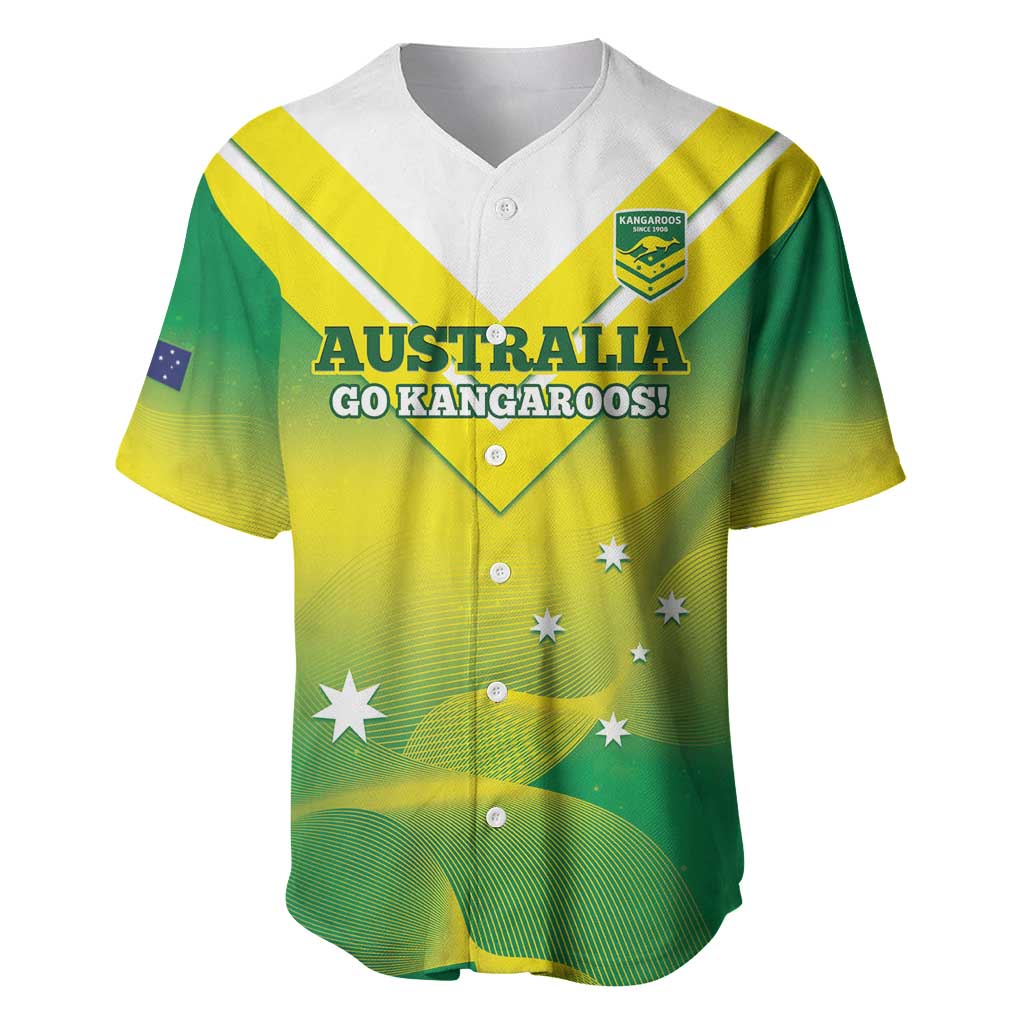 Custom Australia Rugby Baseball Jersey 2024 Kangaroos - Gradient Sporty Style