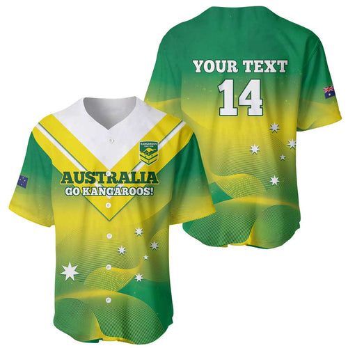 Custom Australia Rugby Baseball Jersey 2024 Kangaroos - Gradient Sporty Style