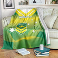 Custom Australia Rugby Blanket 2024 Kangaroos - Gradient Sporty Style