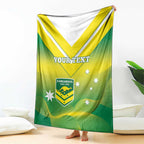 Custom Australia Rugby Blanket 2024 Kangaroos - Gradient Sporty Style
