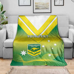 Custom Australia Rugby Blanket 2024 Kangaroos - Gradient Sporty Style