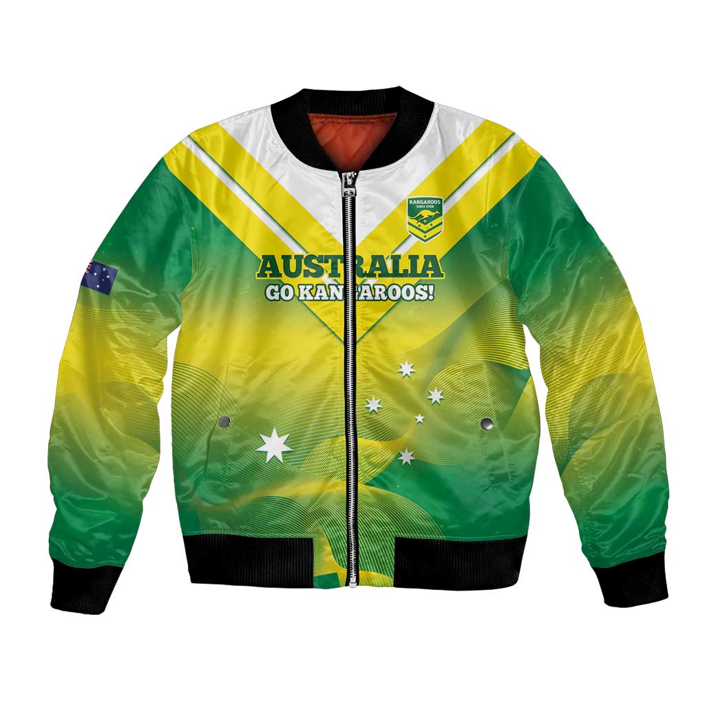 Custom Australia Rugby Bomber Jacket 2024 Kangaroos - Gradient Sporty Style