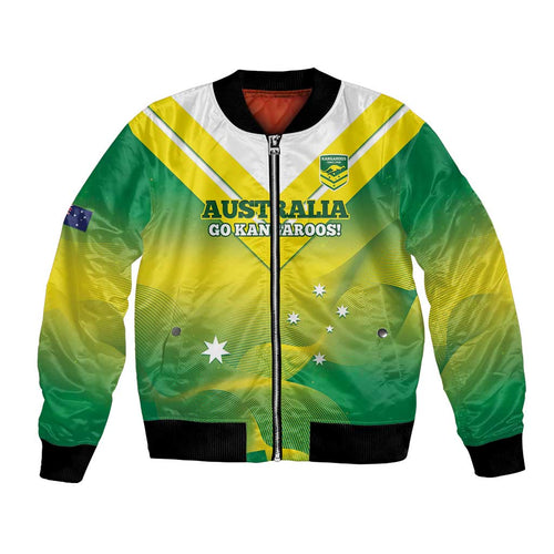 Custom Australia Rugby Bomber Jacket 2024 Kangaroos - Gradient Sporty Style