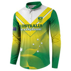 Custom Australia Rugby Button Sweatshirt 2024 Kangaroos - Gradient Sporty Style