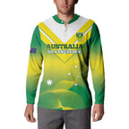 Custom Australia Rugby Button Sweatshirt 2024 Kangaroos - Gradient Sporty Style