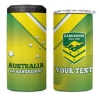 Personalised Australia Rugby 4 in 1 Can Cooler Tumbler 2024 Kangaroos - Gradient Sporty Style