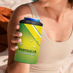 Personalised Australia Rugby 4 in 1 Can Cooler Tumbler 2024 Kangaroos - Gradient Sporty Style