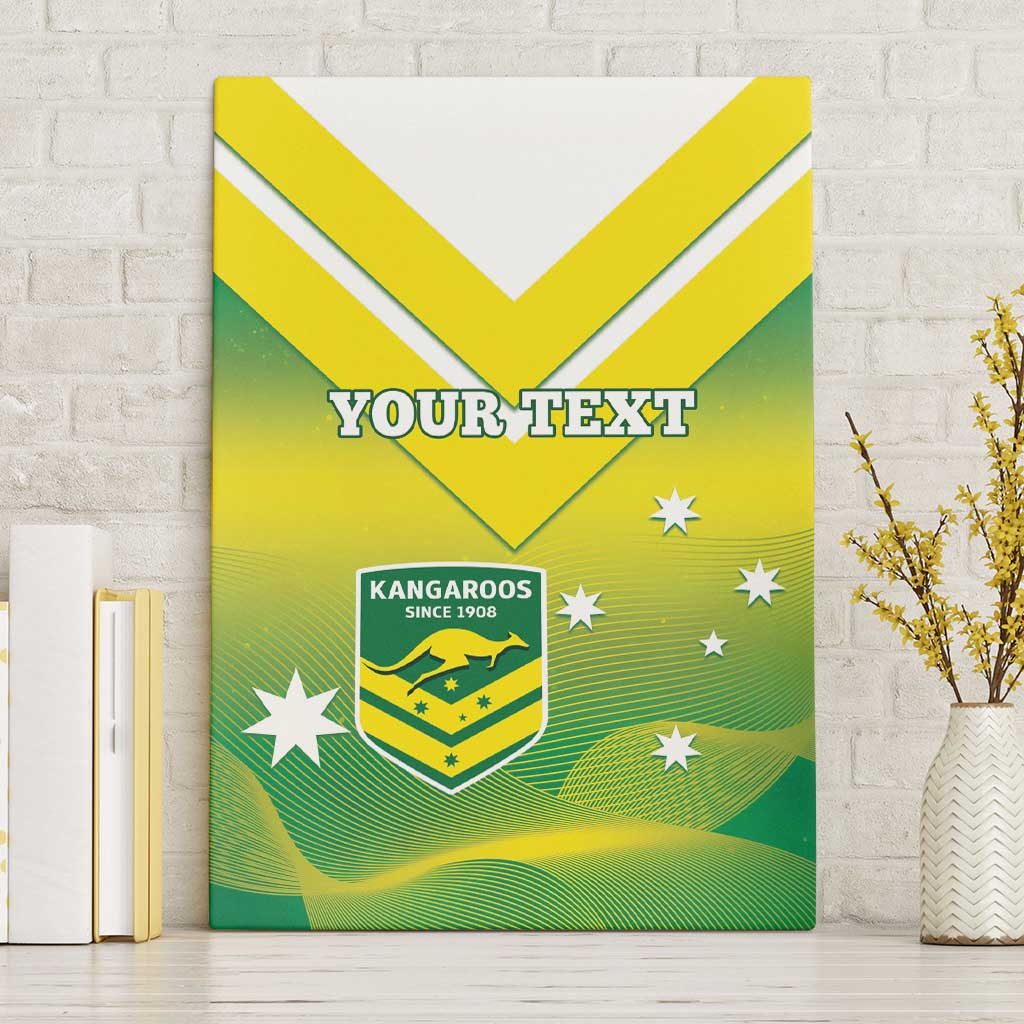 Custom Australia Rugby Canvas Wall Art 2024 Kangaroos - Gradient Sporty Style