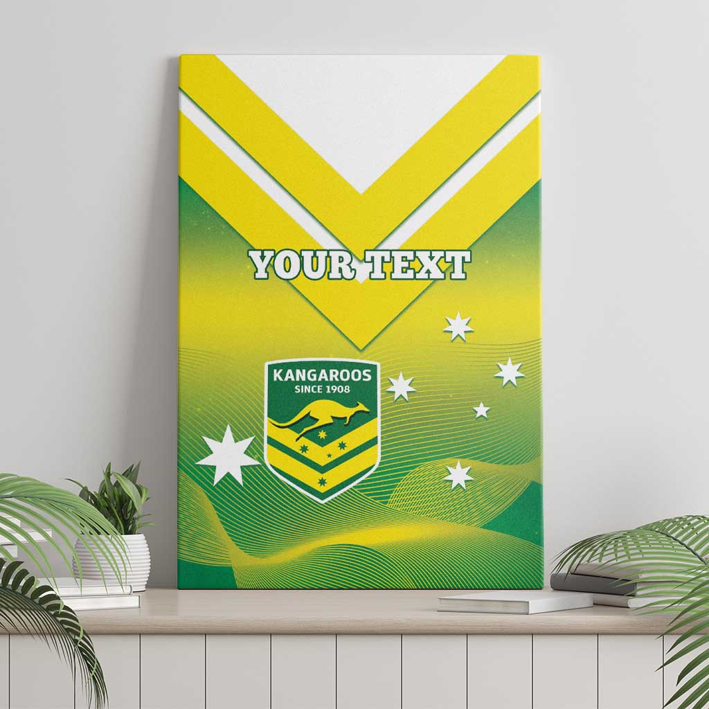 Custom Australia Rugby Canvas Wall Art 2024 Kangaroos - Gradient Sporty Style