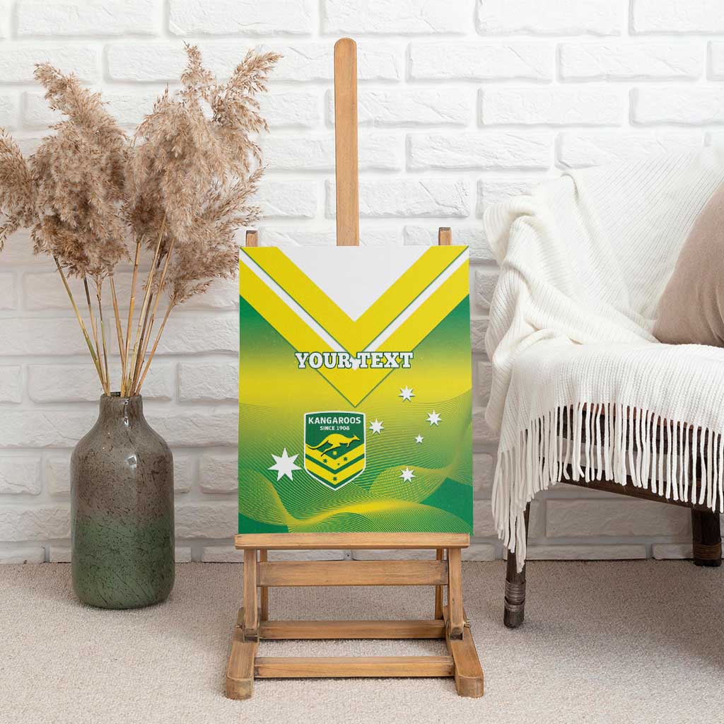 Custom Australia Rugby Canvas Wall Art 2024 Kangaroos - Gradient Sporty Style