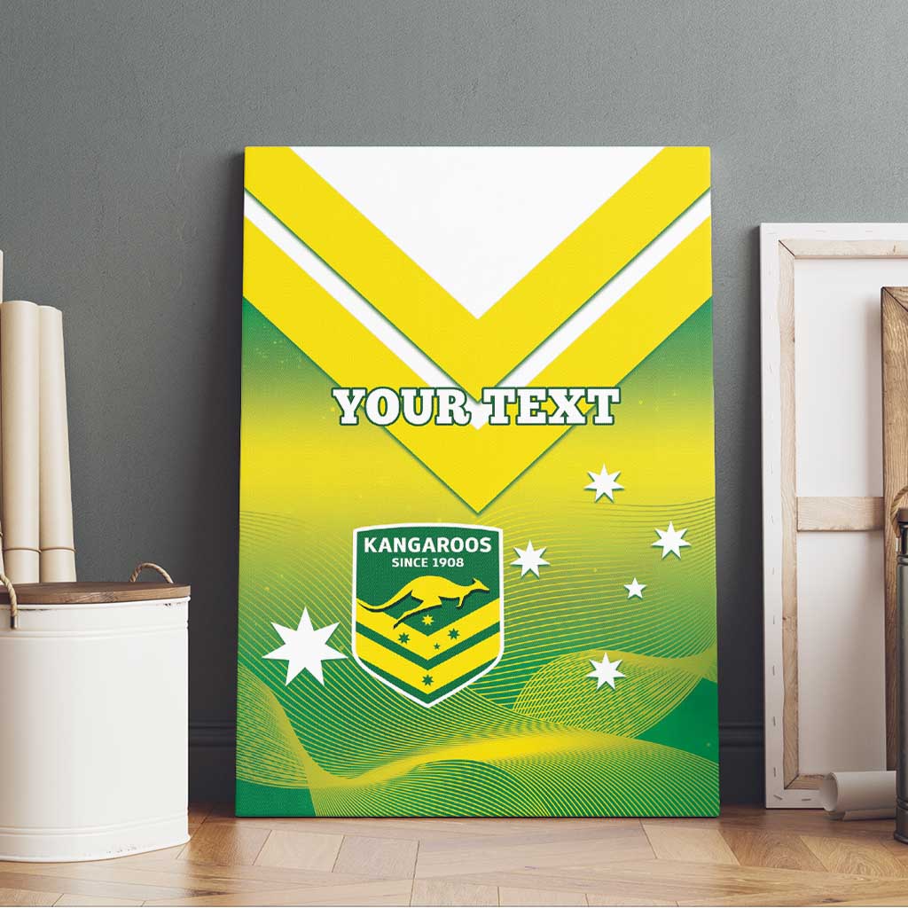 Custom Australia Rugby Canvas Wall Art 2024 Kangaroos - Gradient Sporty Style