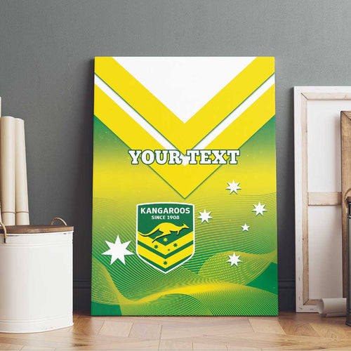 Custom Australia Rugby Canvas Wall Art 2024 Kangaroos - Gradient Sporty Style