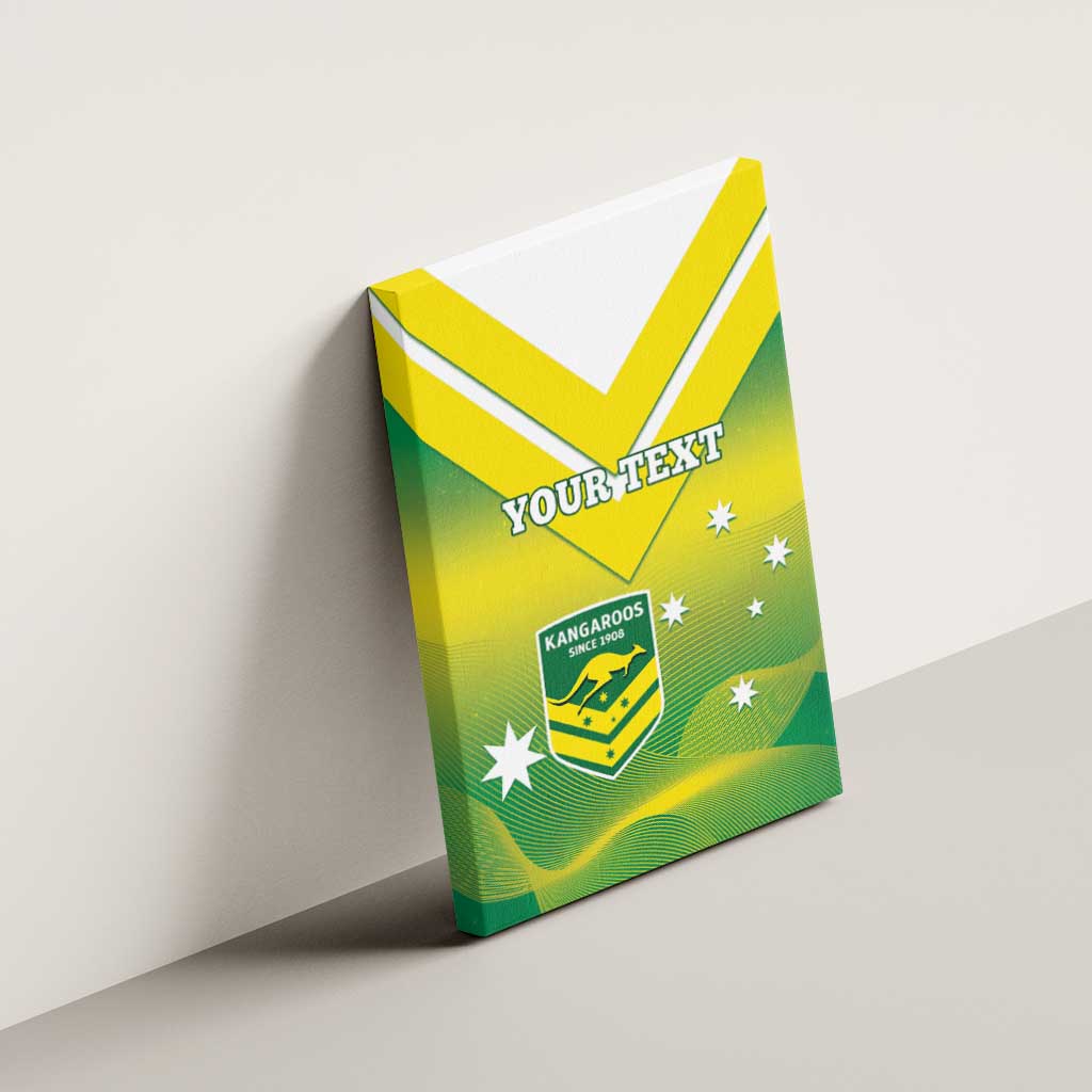 Custom Australia Rugby Canvas Wall Art 2024 Kangaroos - Gradient Sporty Style