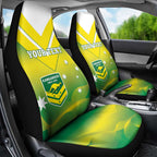 Custom Australia Rugby Car Seat Cover 2024 Kangaroos - Gradient Sporty Style