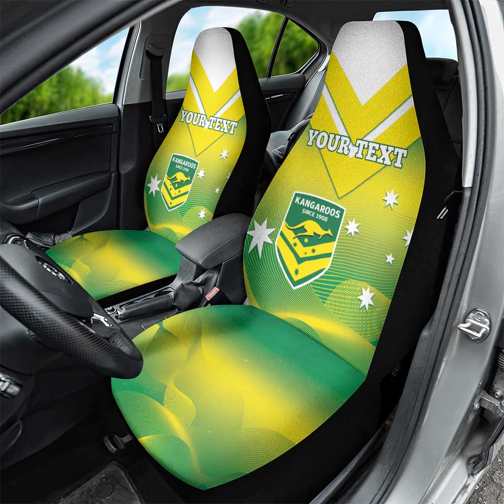Custom Australia Rugby Car Seat Cover 2024 Kangaroos - Gradient Sporty Style