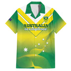 Custom Australia Rugby Family Matching Long Sleeve Bodycon Dress and Hawaiian Shirt 2024 Kangaroos - Gradient Sporty Style