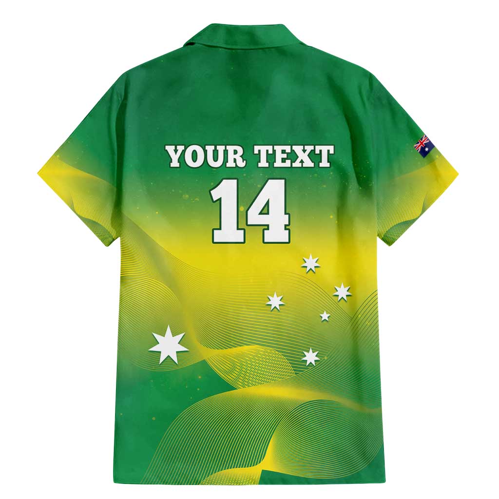 Custom Australia Rugby Family Matching Mermaid Dress and Hawaiian Shirt 2024 Kangaroos - Gradient Sporty Style