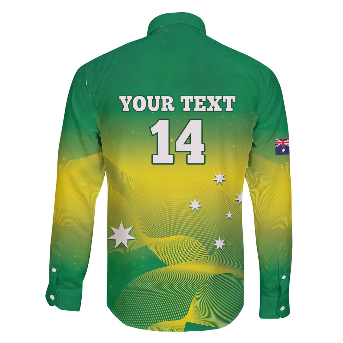 Custom Australia Rugby Family Matching Off The Shoulder Long Sleeve Dress and Hawaiian Shirt 2024 Kangaroos - Gradient Sporty Style