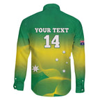 Custom Australia Rugby Family Matching Off Shoulder Maxi Dress and Hawaiian Shirt 2024 Kangaroos - Gradient Sporty Style