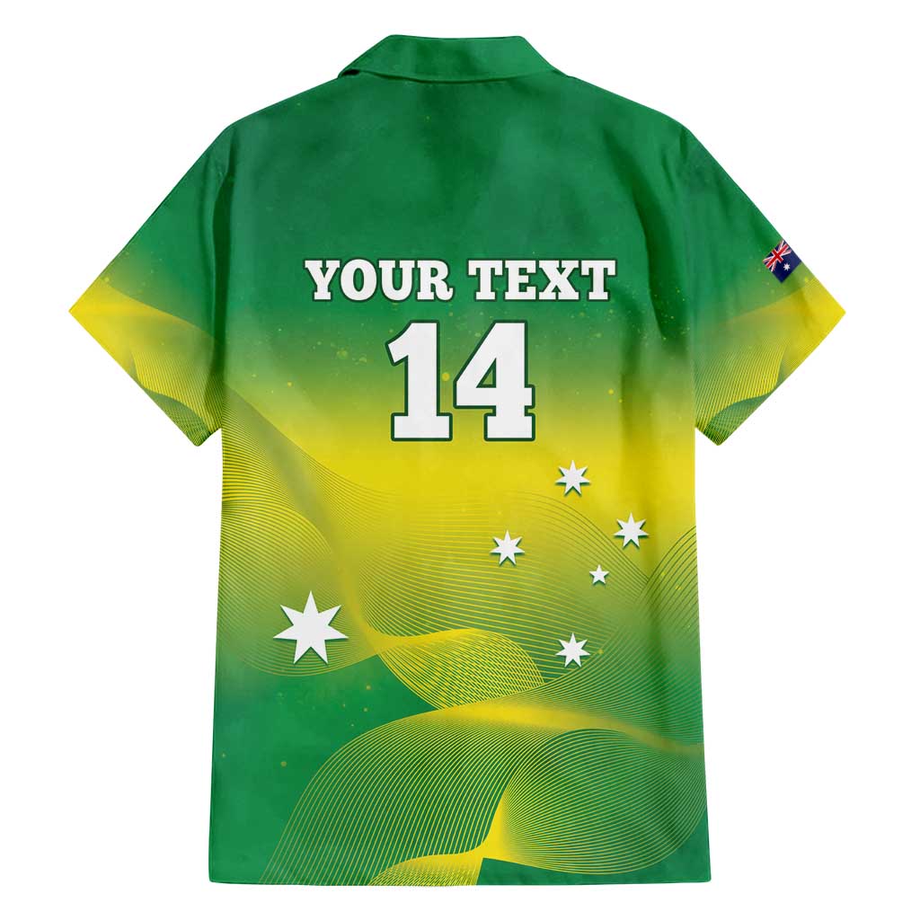 Custom Australia Rugby Family Matching Puletasi and Hawaiian Shirt 2024 Kangaroos - Gradient Sporty Style