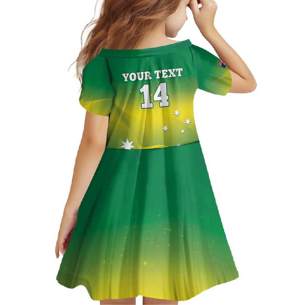 Custom Australia Rugby Family Matching Summer Maxi Dress and Hawaiian Shirt 2024 Kangaroos - Gradient Sporty Style