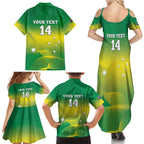 Custom Australia Rugby Family Matching Summer Maxi Dress and Hawaiian Shirt 2024 Kangaroos - Gradient Sporty Style