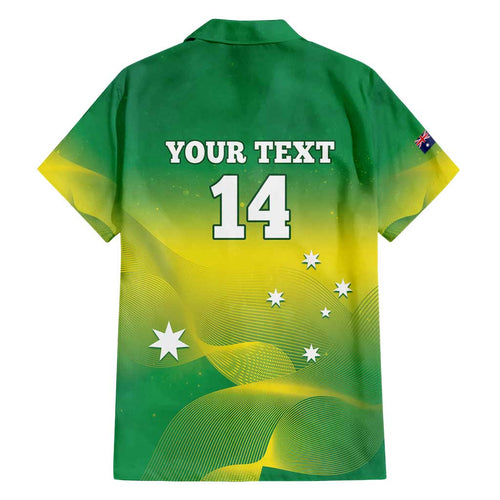 Custom Australia Rugby Family Matching Tank Maxi Dress and Hawaiian Shirt 2024 Kangaroos - Gradient Sporty Style