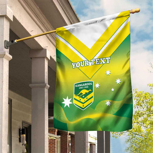 Custom Australia Rugby Garden Flag 2024 Kangaroos - Gradient Sporty Style