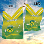 Custom Australia Rugby Garden Flag 2024 Kangaroos - Gradient Sporty Style