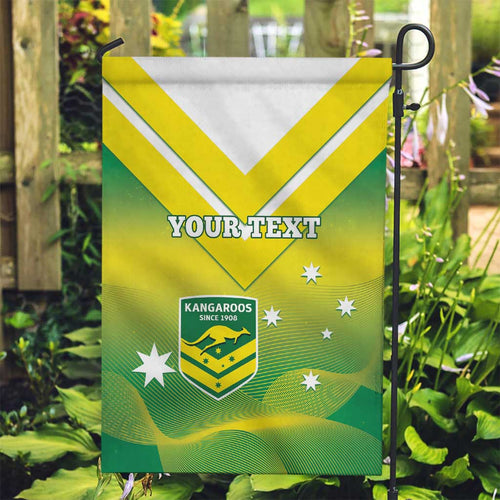 Custom Australia Rugby Garden Flag 2024 Kangaroos - Gradient Sporty Style