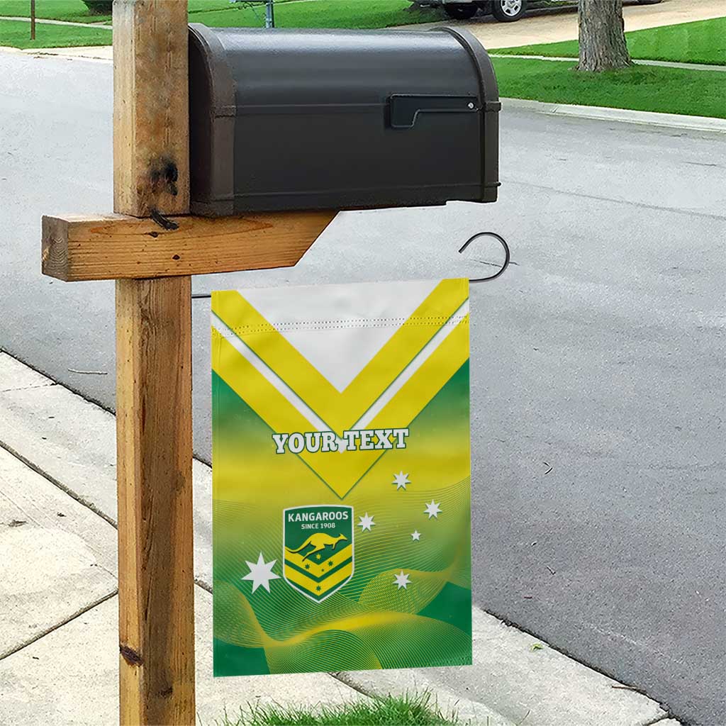 Custom Australia Rugby Garden Flag 2024 Kangaroos - Gradient Sporty Style